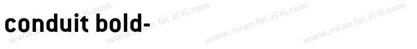 conduit bold字体转换